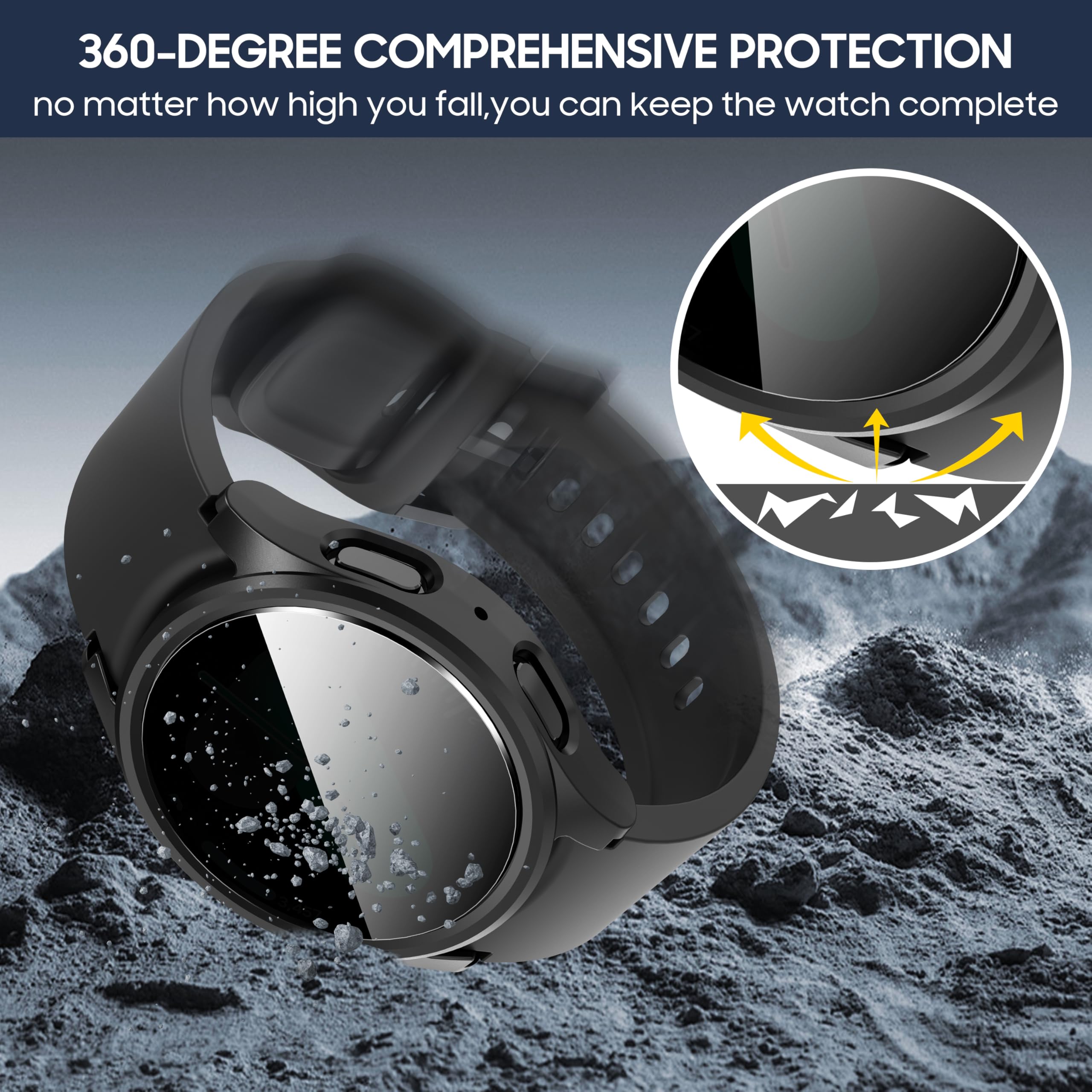 Tempered Glass+Privacy case fo - đánh giá và giá Watches Smartwatch Samsung