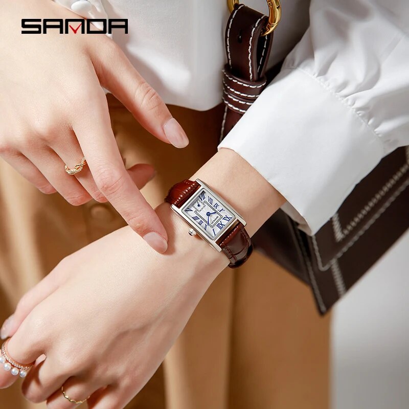 SANDA 1116 New Fashion 2024 El - đánh giá và giá Minimalist Thin Watch
