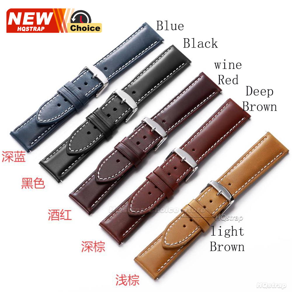 New Oil Wax Strap 16mm 18mm 20 - đánh giá và giá Watches Rolex Smartwatch